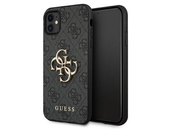 obrazok z galerie Guess case for iPhone 11 GUHCN614GMGGR gray hard case 4G Big Metal Logo