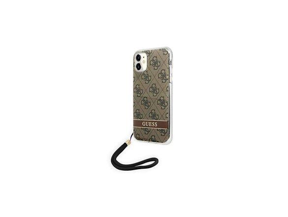 obrazok z galerie Guess case for IPhone 11 GUOHCN61H4STW hard case brown Print 4G Cord