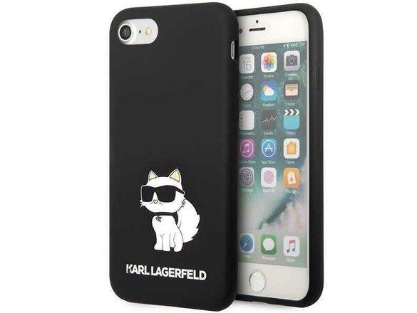 obrazok z galerie Karl Lagerfeld case for iPhone 7 / 8 / SE KLHCI8SNCHBCK black HC Silicone NFT Choupette