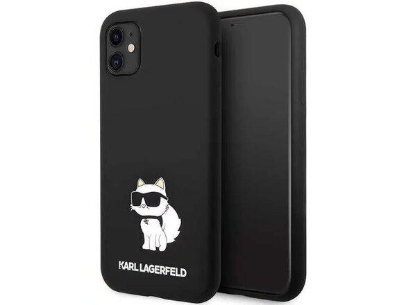 obrazok z galerie Karl Lagerfeld case for iPhone 11 KLHCN61SNCHBCK black HC Silicone NFT Choupette