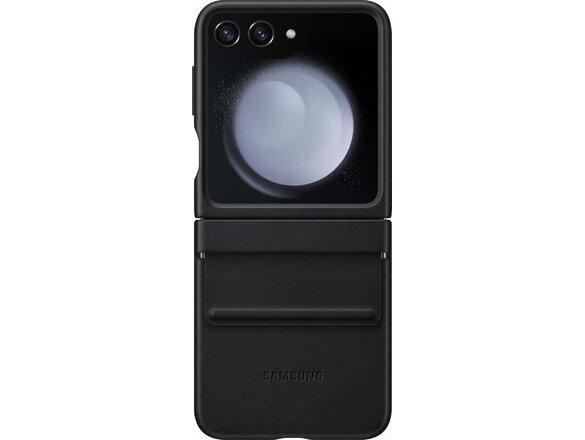 obrazok z galerie Samsung Zadný kryt z eko kože pre Galaxy Z Flip5, Čierna