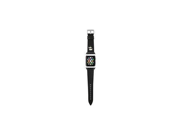 obrazok z galerie Karl Lagerfeld case for 42 / 44  KLAWLOKHK Apple Watch Strap Saffiano KH black