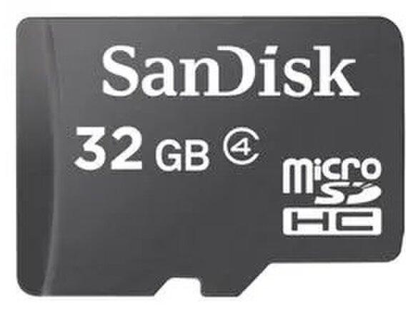 obrazok z galerie Sandisk/micro SDHC/32GB/18MBps/Class 4/+ Adaptér/Černá
