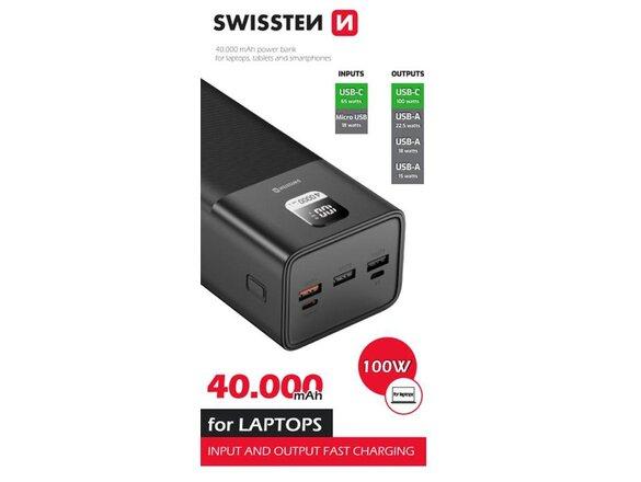 obrazok z galerie Swissten Power Line Powerbank 40000 mAh 100W PD Čierna