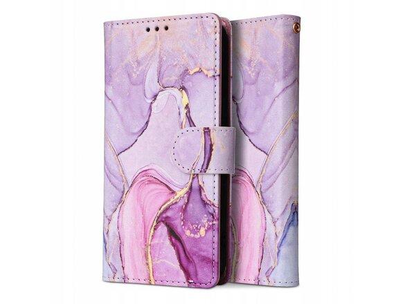 obrazok z galerie Puzdro Crossbody Marble Book Samsung Galaxy A54 5G - ružovo-fialové