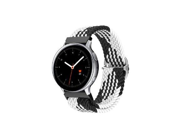 obrazok z galerie mobilNET 20 MM Látkový remienok na hodinky, bielo-čierny vzor