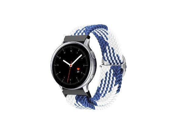 obrazok z galerie mobilNET 20 MM Látkový remienok na hodinky, bielo-modrý vzor
