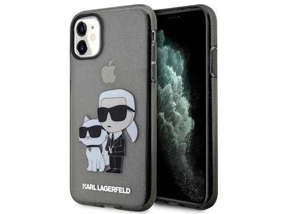 obrazok z galerie Karl Lagerfeld case for iPhone 11 / XR KLHCN61HNKCTGK black hardcase Gliter Karl&Choupette