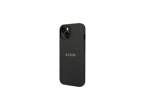 obrazok z galerie Guess case for iPhone 14 Plus 6,7&quot; GUHCP14MPSASBBK black PU Leather case Saffiano with Metal L