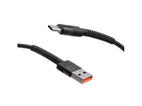 obrazok z galerie mobilNET pletený kábel USB na Type-C 2M 3A, čierny