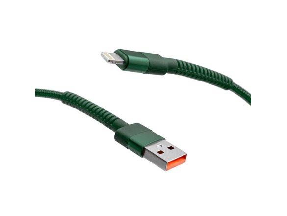 obrazok z galerie mobilNET pletený kábel USB na Lightning 2M 3A, zelený