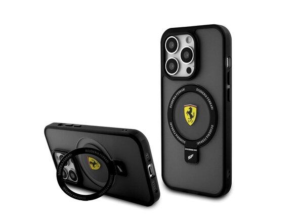 obrazok z galerie Ferrari Ring Stand MagSafe Zadní Kryt pro iPhone 15 Pro Black