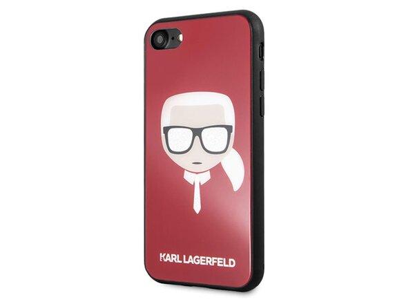 obrazok z galerie Karl Lagerfeld case for iPhone 7 / 8 KLHCI8DLHRE red hard case Iconic Iconic Glitter Karl's Head
