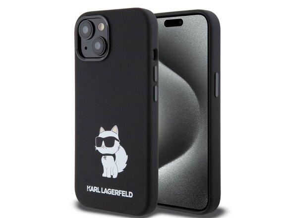 obrazok z galerie Karl Lagerfeld Liquid Silicone Choupette NFT Zadní Kryt pro iPhone 15 Black