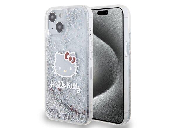 obrazok z galerie Hello Kitty Liquid Glitter Electroplating Head Logo Zadní Kryt pro iPhone 13 Transparent