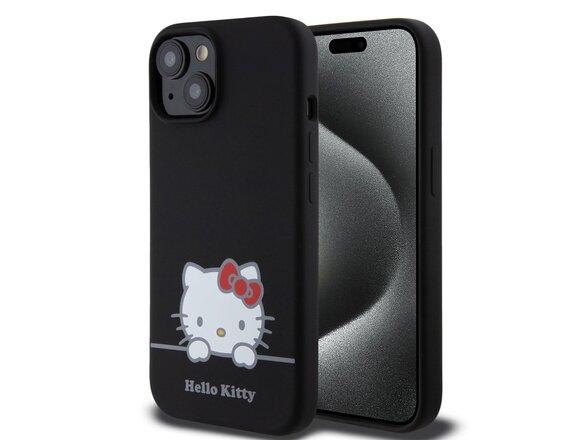 obrazok z galerie Hello Kitty Liquid Silicone Daydreaming Logo Zadní Kryt pro iPhone 15 Black