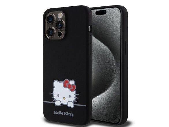 obrazok z galerie Hello Kitty Liquid Silicone Daydreaming Logo Zadní Kryt pro iPhone 15 Pro Max Black