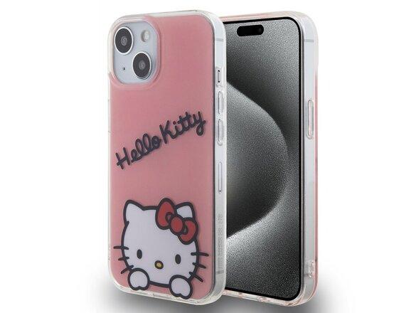 obrazok z galerie Hello Kitty IML Daydreaming Logo Zadní Kryt pro iPhone 15 Pink