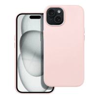 Puzdro Leather Magsafe iPhone 15 - ružové