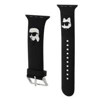 Karl Lagerfeld Karl and Choupette Head remienok Apple Watch 42/44/45/49mm - čierne