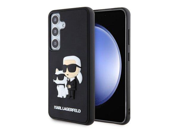 obrazok z galerie Karl Lagerfeld 3D Rubber Karl and Choupette Zadní Kryt pro Samsung Galaxy S24 Black