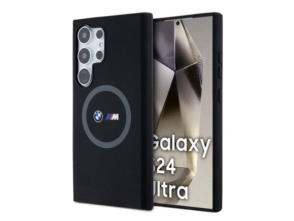 obrazok z galerie BMW M Printed Round and Logo Magsafe Silikonový Kryt pro Samsung Galaxy S24 Ultra Black