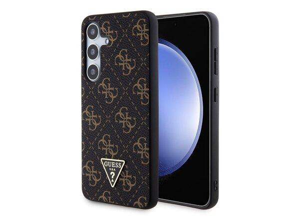 obrazok z galerie Guess PU Leather 4G Triangle Metal Logo Zadní Kryt pro Samsung Galaxy S24 Black
