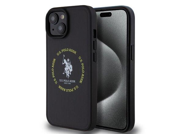 obrazok z galerie U.S. Polo PU Leather Printed Round Double Horse MagSafe Zadní Kryt pro iPhone 15 Black