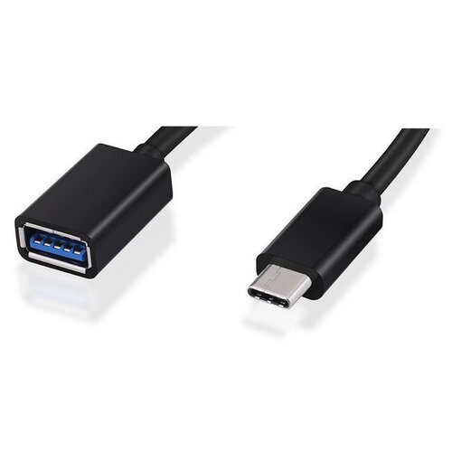 E-shop CNS USB 3.0 kábel, Super-speed 5Gbps, 9pin, A/female - C/male, 1m, čierny