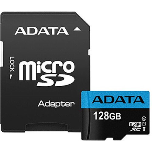 MicroSDXC karta A-DATA 128GB UHS-I 100/25MB/s + adaptér