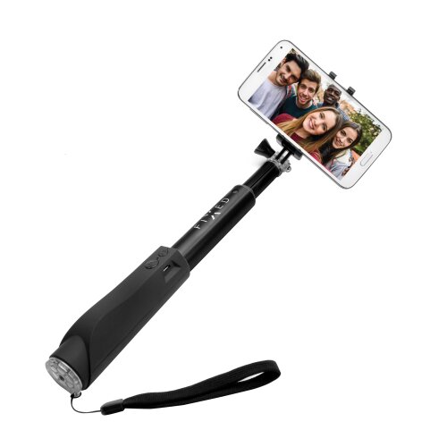 Selfie tyč s bluetooth FIXED Čierna