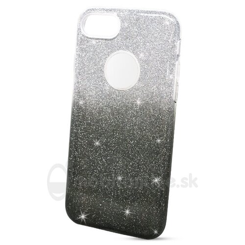 Puzdro 3in1 Shimmer TPU iPhone 8 - čierno-strieborný