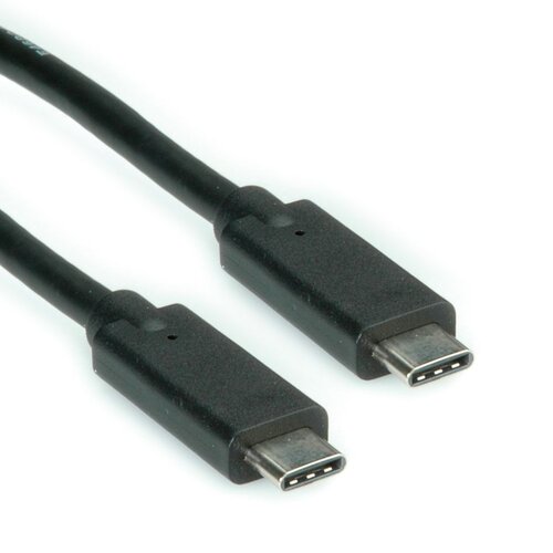 E-shop CNS USB 3.1 kábel, Gen2 10Gbps, full pin, C/male - C/male, 0,5m, čierny