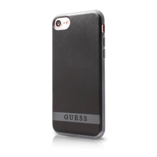 Puzdro Guess pre iPhone 7/8 GUHCP7STRBAS silikónové, čierno-strieborné