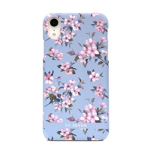 SoSeven Fashion Tokyo Blue Cherry Blossom Flowers Cover pro iPhone XR