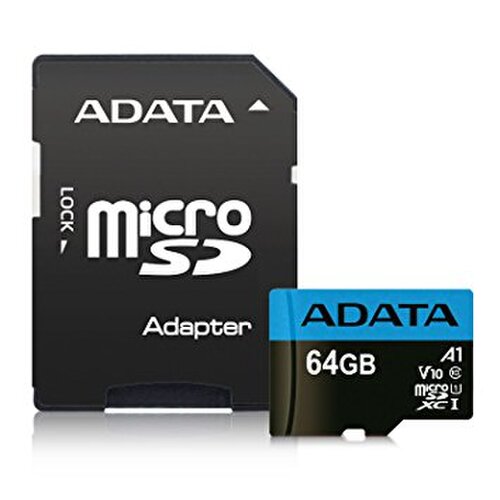 MicroSDXC karta A-DATA 64GB UHS-I 100/25MB/s + adaptér