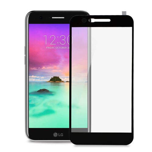Ochranné sklo MyScreen LG K10 2017 tvrdosť 9H celotvárové - čierne