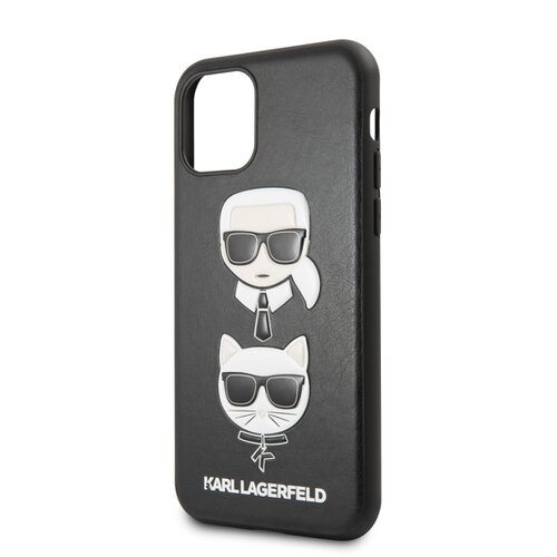 Puzdro Karl Lagerfeld iPhone 11 KLHCN61KICKC imitácia kože, čierne