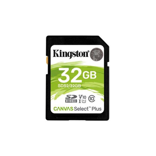 32GB SDHC Kingston Canvas Select Plus U1 V10 CL10 100MB/s