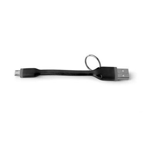 Prívesok na kľúče CELLY USB kábel s MicroUSB konektorom 12cm Čierny