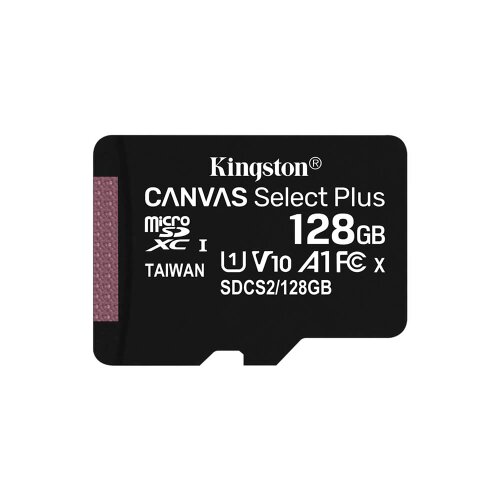 MicroSDXC karta Kingston Canvas Select Plus 128GB  A1 CL10 (bez adaptéra)