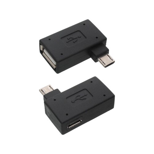 Adaptér OTG lomený MicroUSB/USB Čierny
