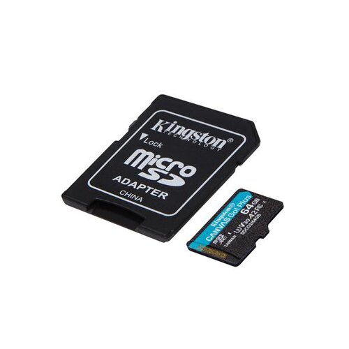 64GB microSDXC Kingston Canvas Go! Plus A2 U3 V30 170MB/s + adapter