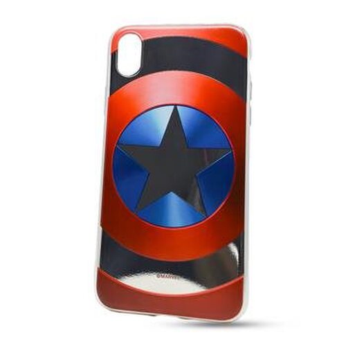 E-shop Puzdro Marvel TPU iPhone X/Xs Captain America vzor 025 (licencia) - silver