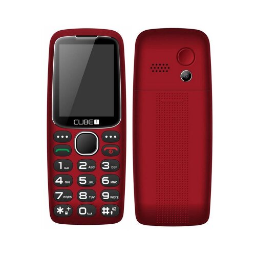 CUBE1 S300 Senior Dual SIM, Červený