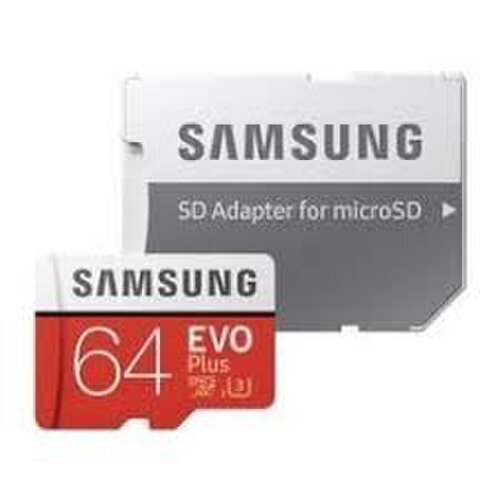 MicroSDXC karta SAMSUNG EVO Plus 64GB Class 10 + adaptér