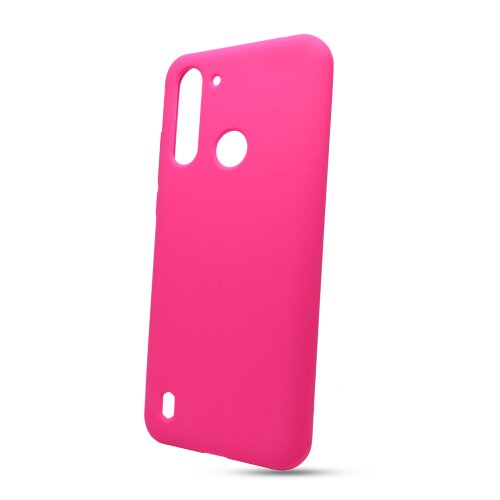 E-shop Puzdro Solid Silicone TPU Motorola G8 Power Lite - neon ružové