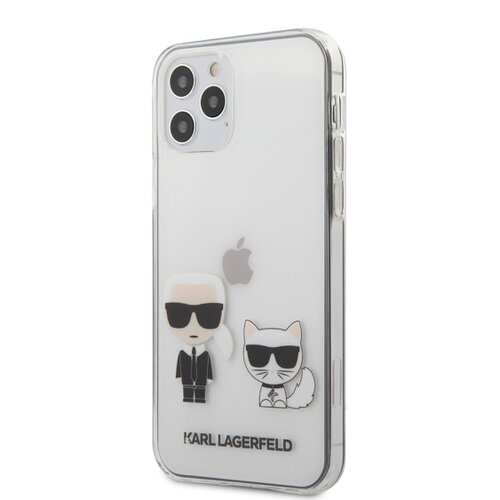 Puzdro Karl Lagerfeld pre iPhone 12/12 Pro (6.1) KLHCP12MCKTR silikónové, transparentné
