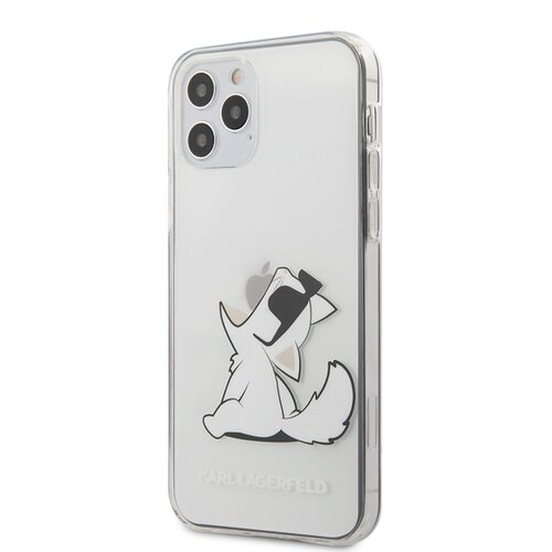 Puzdro Karl Lagerfeld pre iPhone 12/12 Pro (6.1) KLHCP12MCFNRC silikónové - transparentné