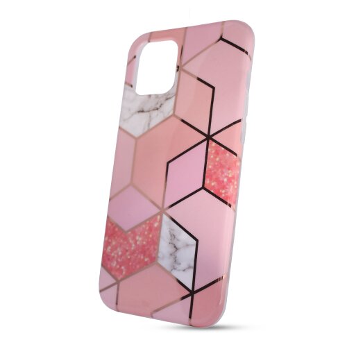 E-shop Puzdro Cosmo Marble TPU iPhone 12/12 Pro - ružové